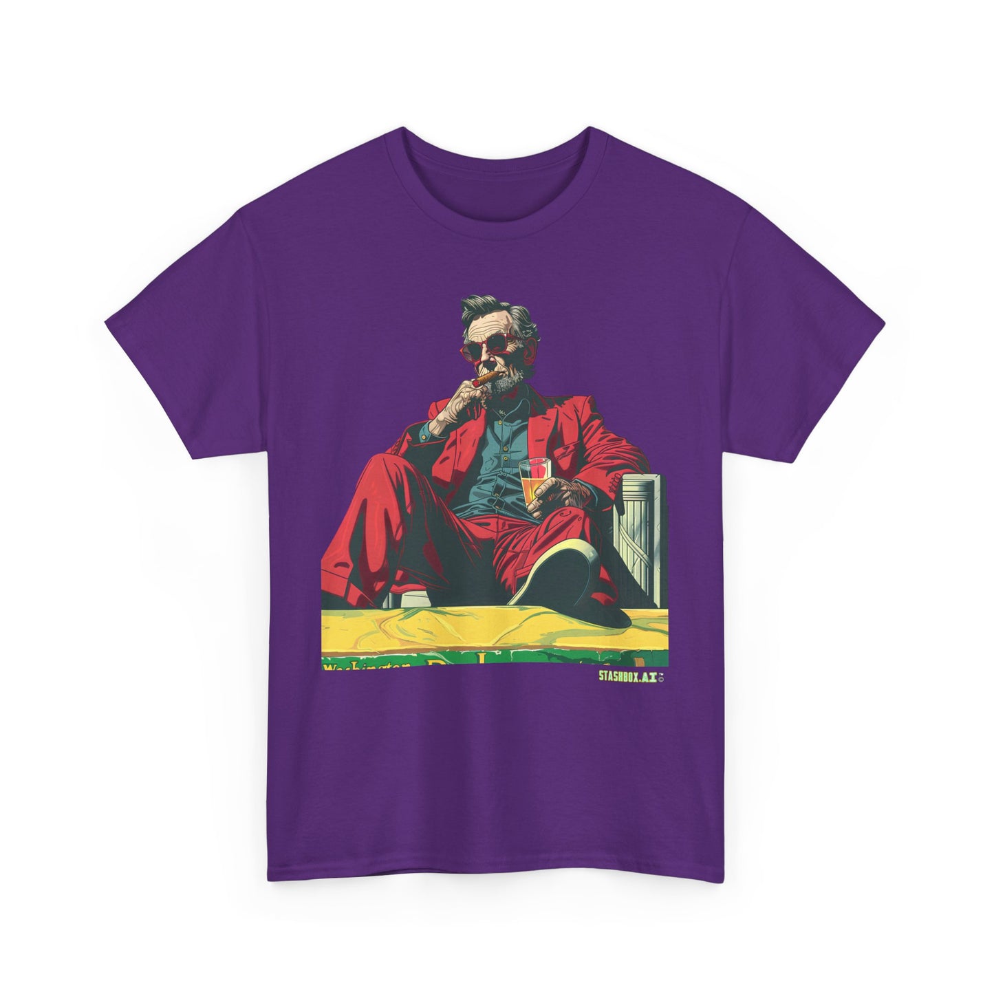 Unisex Heavy Cotton TShirt Abe Lincoln Washington DC 009