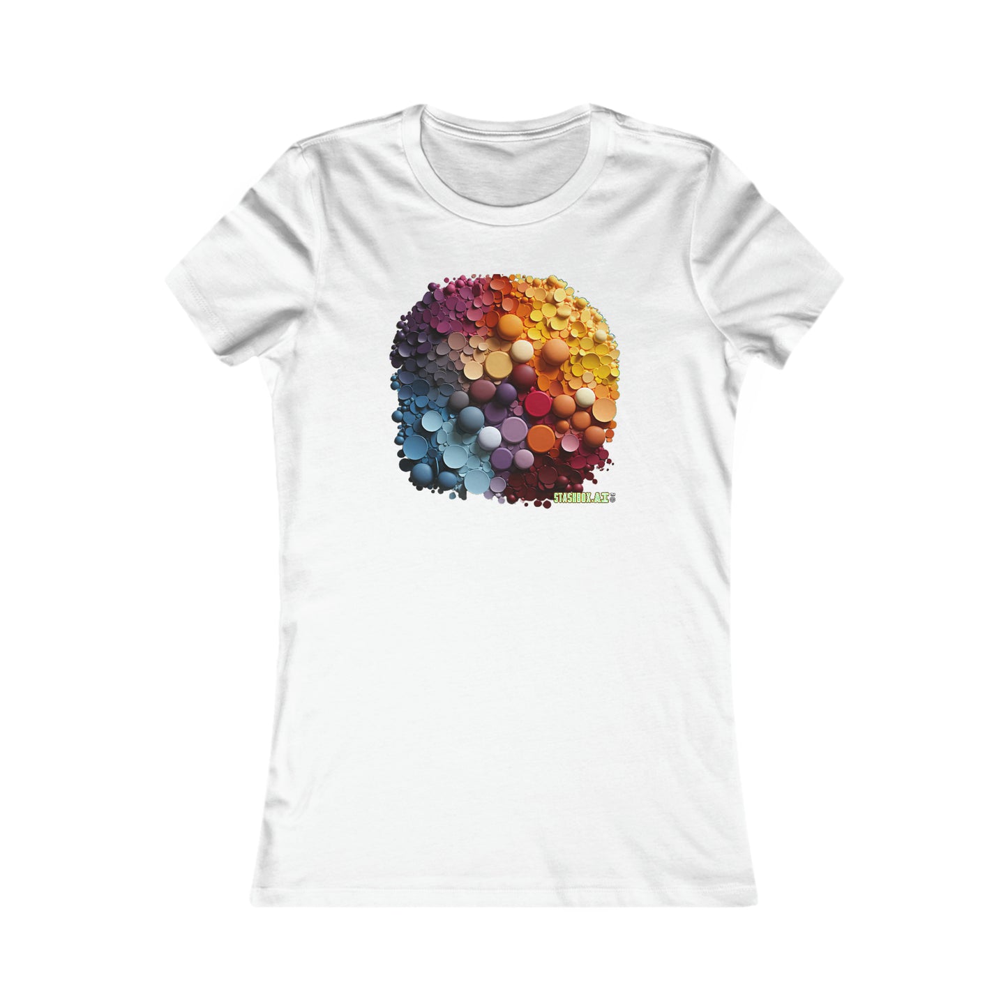 Women's Favorite T-Shirt Colorful Knolling Circles Art Style 008