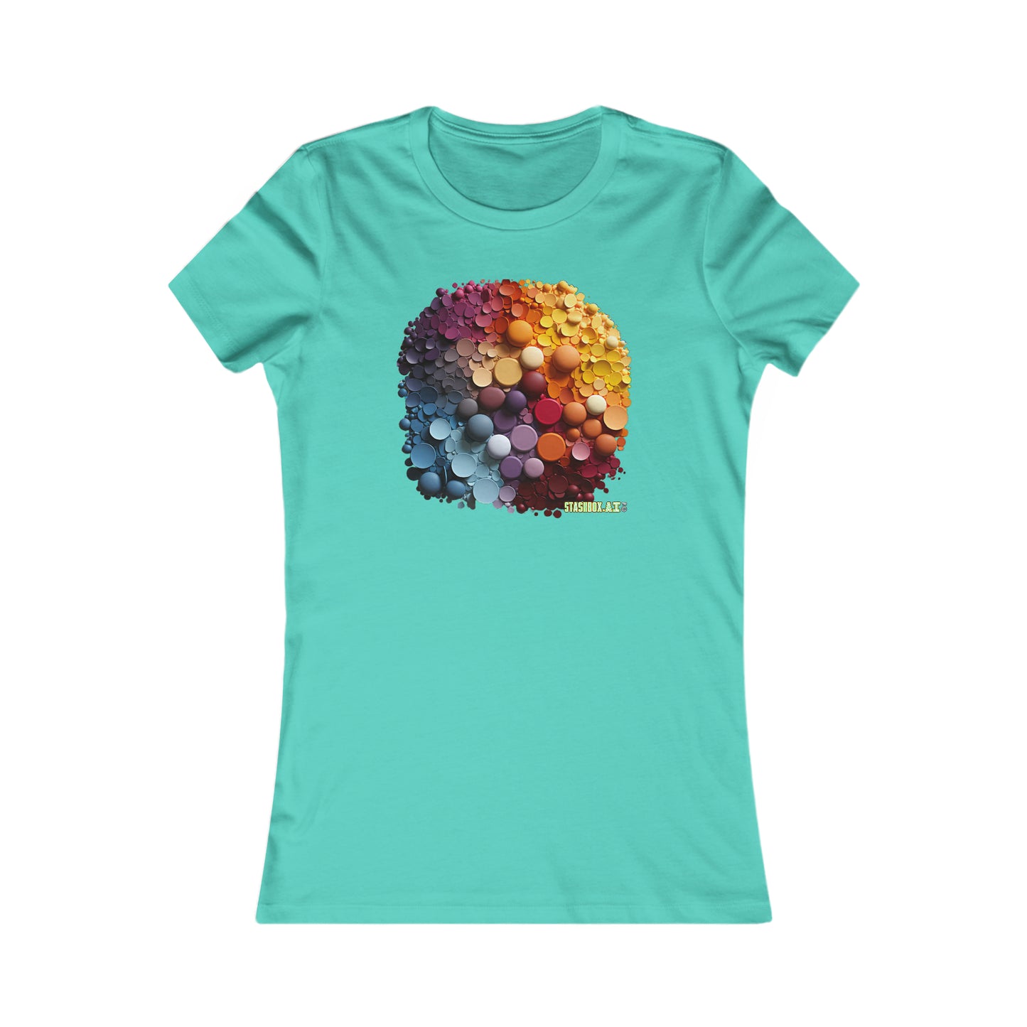 Women's Favorite T-Shirt Colorful Knolling Circles Art Style 008