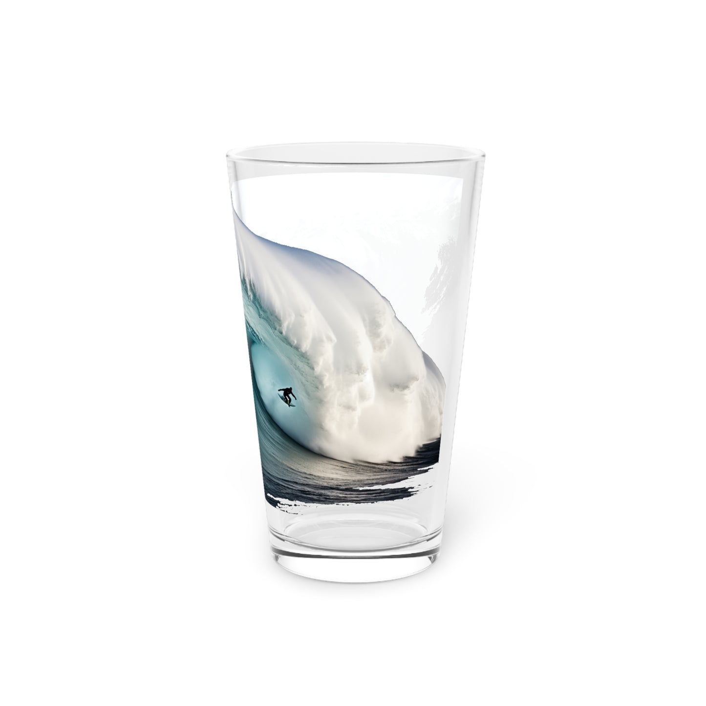 Pint Glass 16oz Surfer Monster 61 Foot Giant Barreling Wave 061