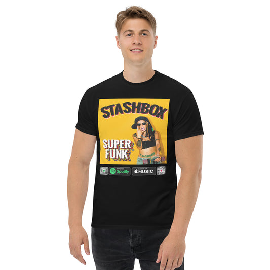 Super Funk Men's Tee: Dive into the groove with Stashbox Artwork #005. Elevate your style with funky vibes. Perfect for music lovers and trendsetters. #FunkyFashion #MusicInspired #StashboxGroove