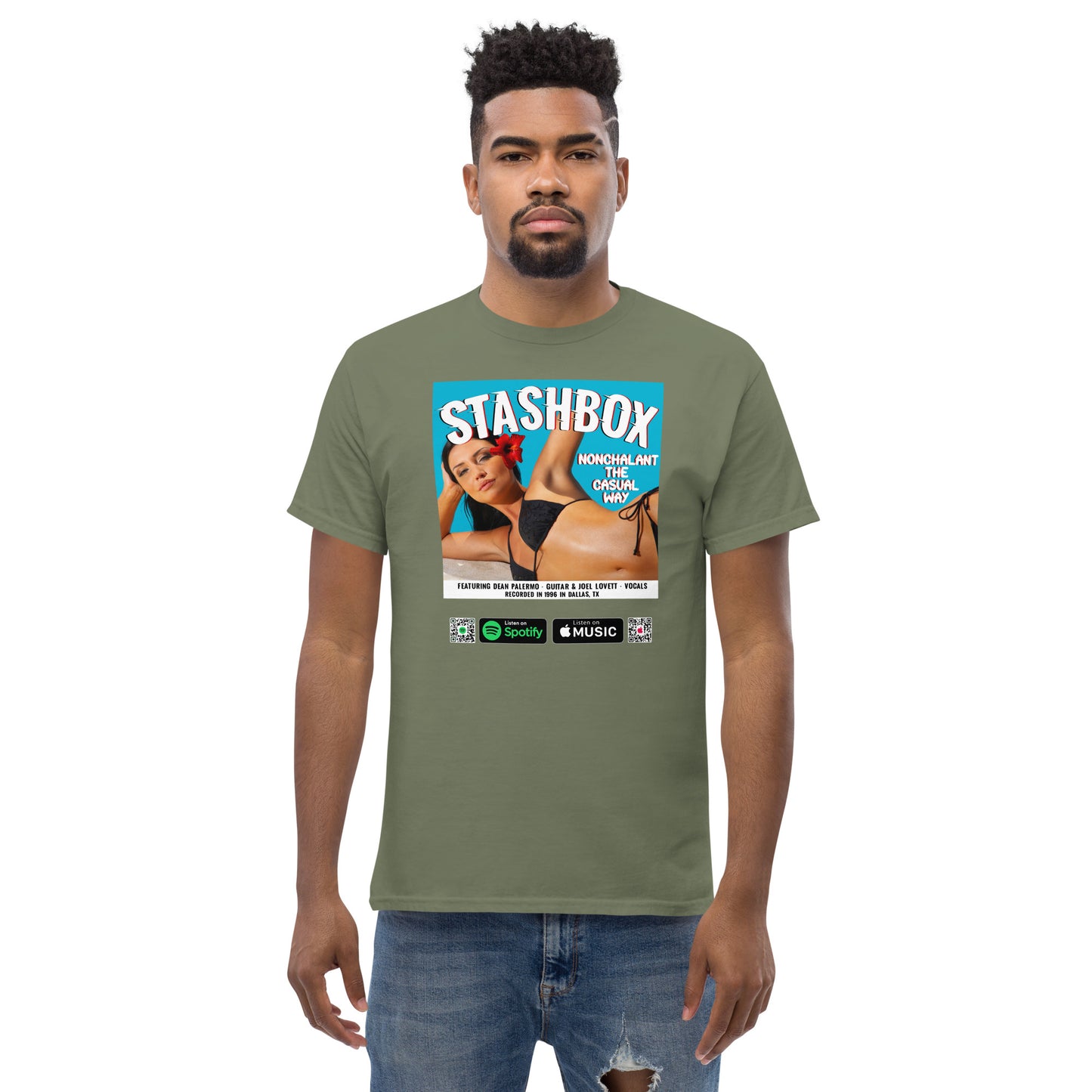 Men's Classic T-Shirt Nonchalant In The Casual Way Stashbox  024