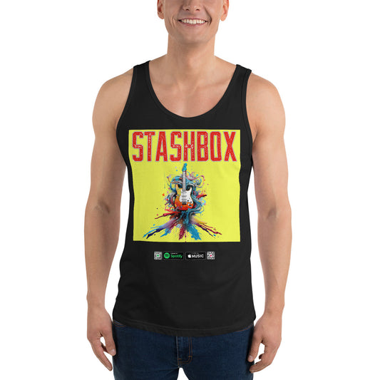 Vibrant Melodies: Dive into the Color Explosion with our Stashbox Guitar Design #028. This tee captures the essence of music in a burst of hues. Perfect for music lovers and trendsetters. #ColorfulHarmony #GuitarMagic #StashboxDesign