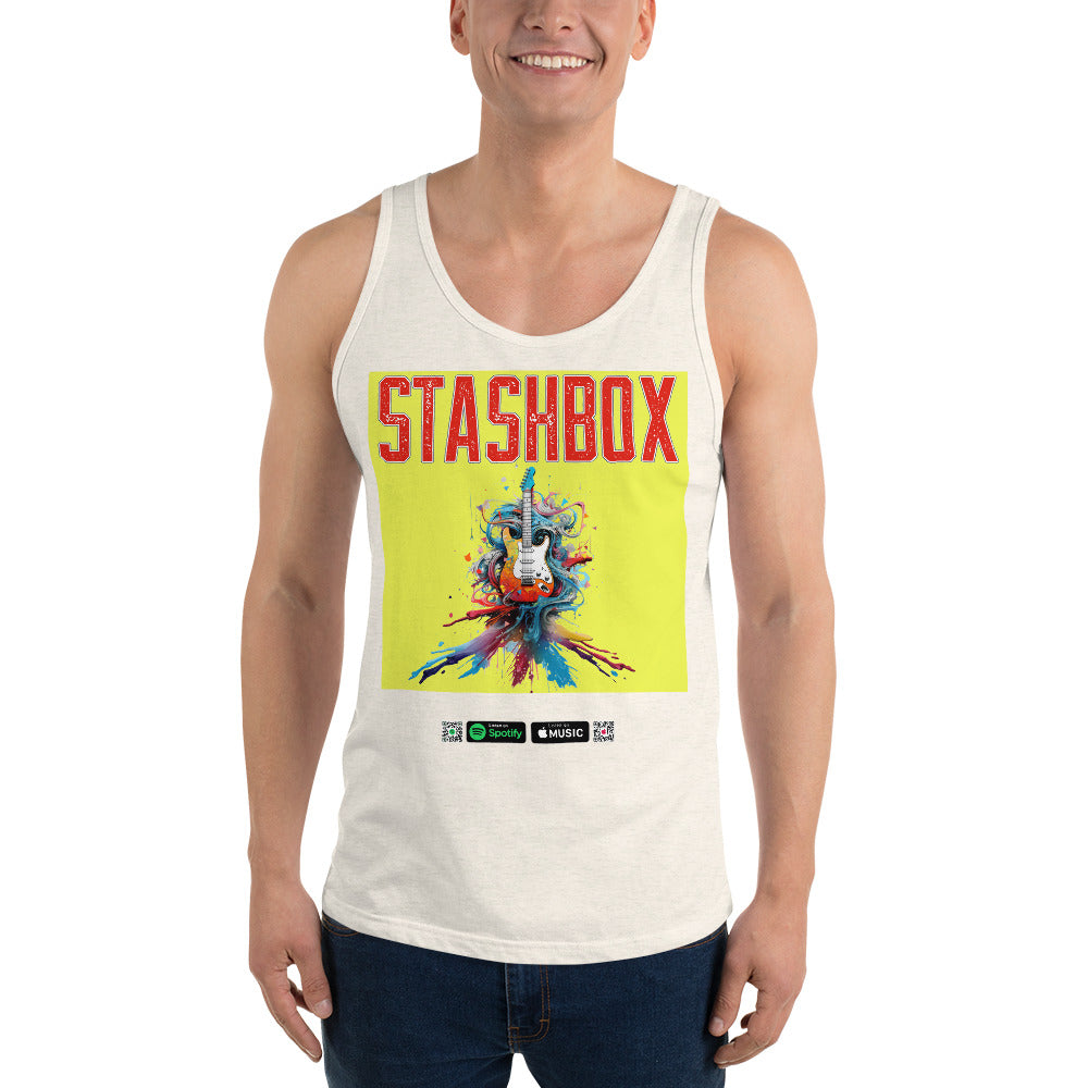 Sonic Splendor: Explore the Color Explosion Stashbox Guitar Design #028. This tee harmonizes music and art in a burst of colors. Wear your passion proudly with this bold and expressive piece. #MusicalColors #StashboxMagic #GuitarInspiration