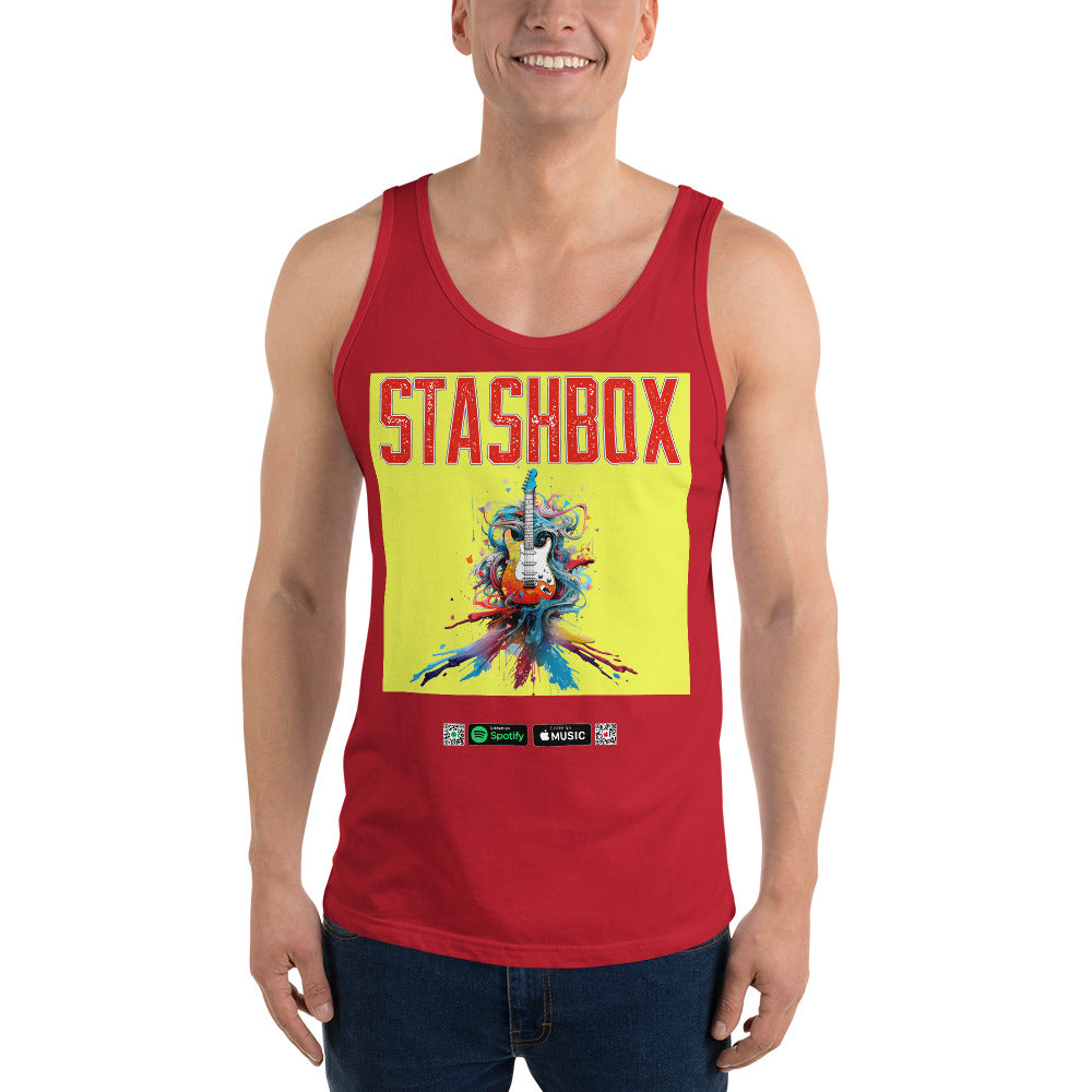 Vibrant Melodies: Dive into the Color Explosion with our Stashbox Guitar Design #028. This tee captures the essence of music in a burst of hues. Perfect for music lovers and trendsetters. #ColorfulHarmony #GuitarMagic #StashboxDesign