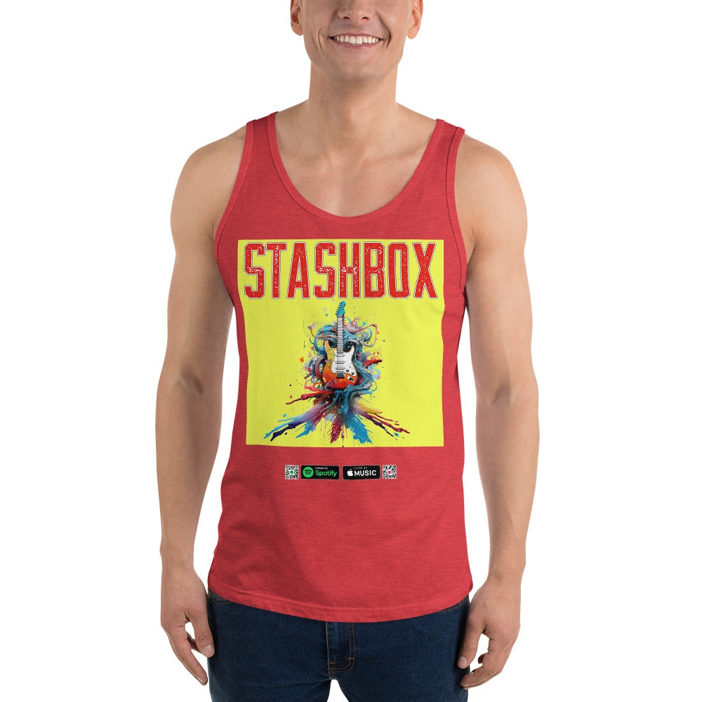 Sonic Splendor: Explore the Color Explosion Stashbox Guitar Design #028. This tee harmonizes music and art in a burst of colors. Wear your passion proudly with this bold and expressive piece. #MusicalColors #StashboxMagic #GuitarInspiration
