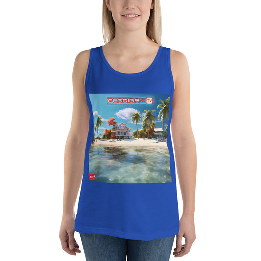 Dive into the essence of the Florida Keys with our Florida on TV Tank Top, Design #032. Your style, your Keys adventure, exclusively at Stashbox.ai.