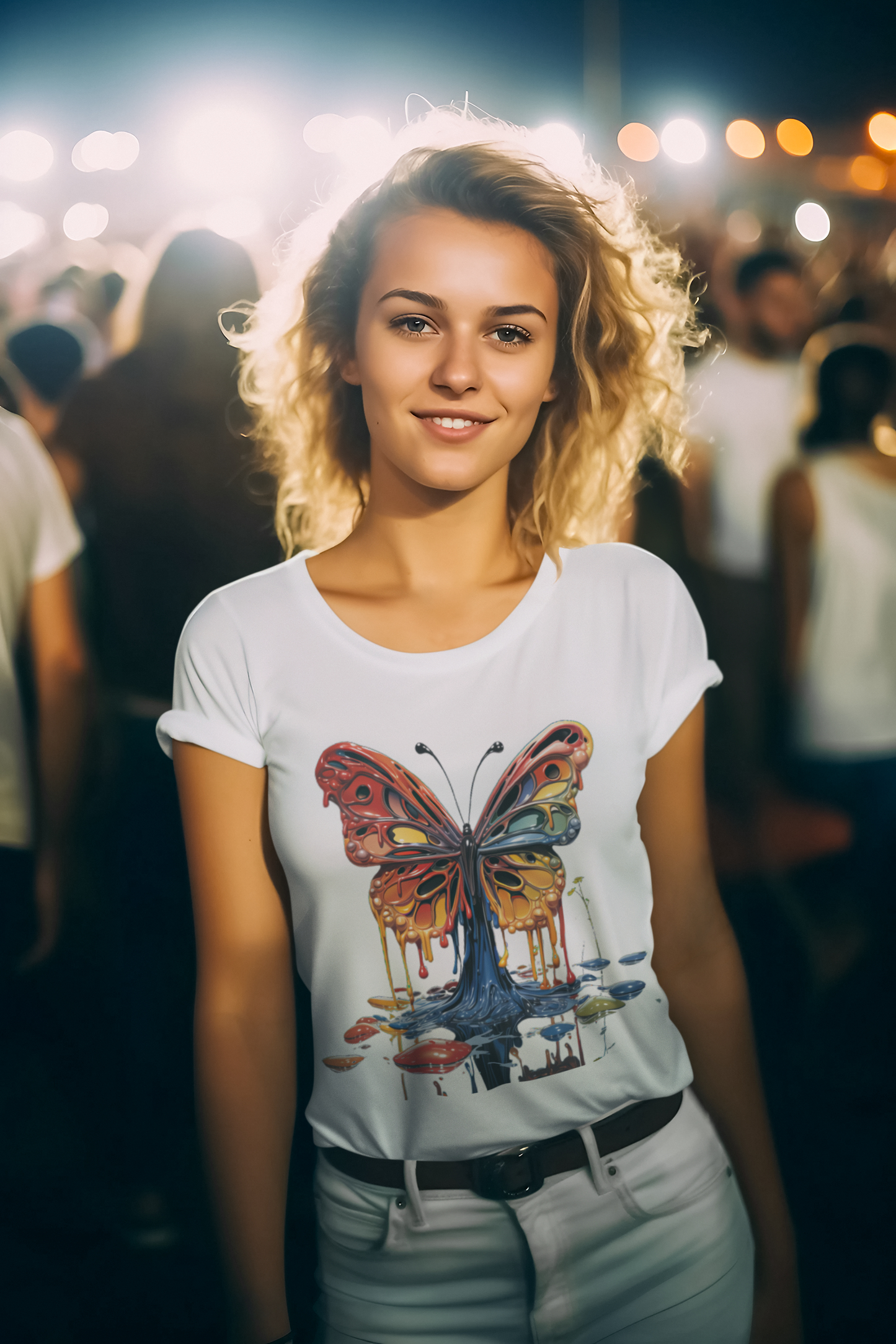 Women's Favorite T-Shirt Pop Surrealism Butterfly Design 008