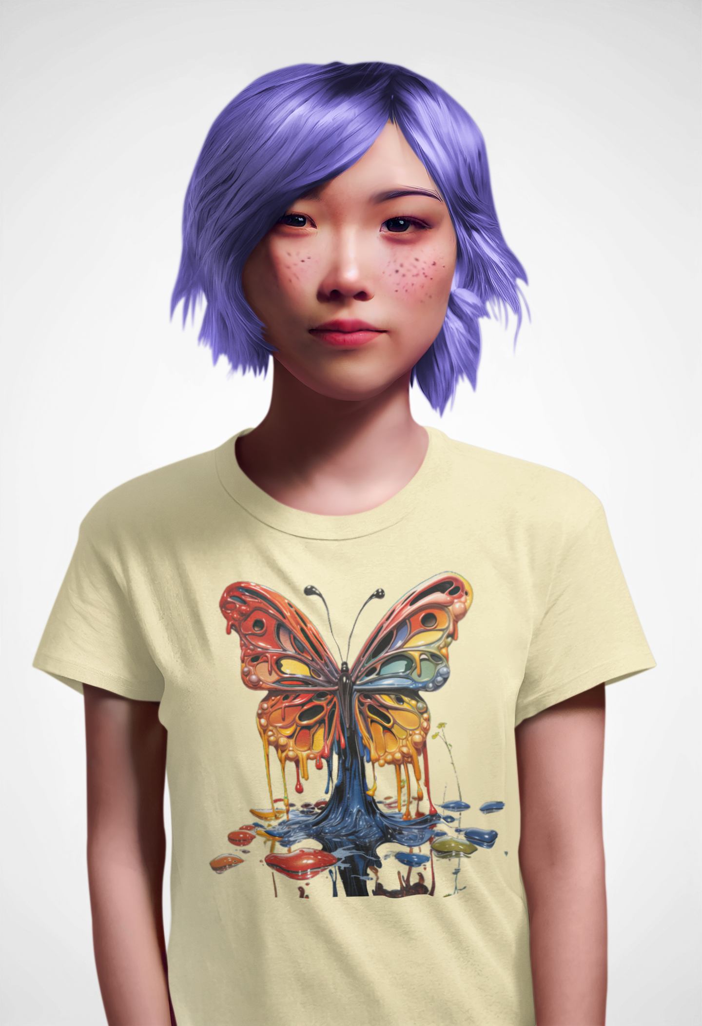 Women's Favorite T-Shirt Pop Surrealism Butterfly Design 008