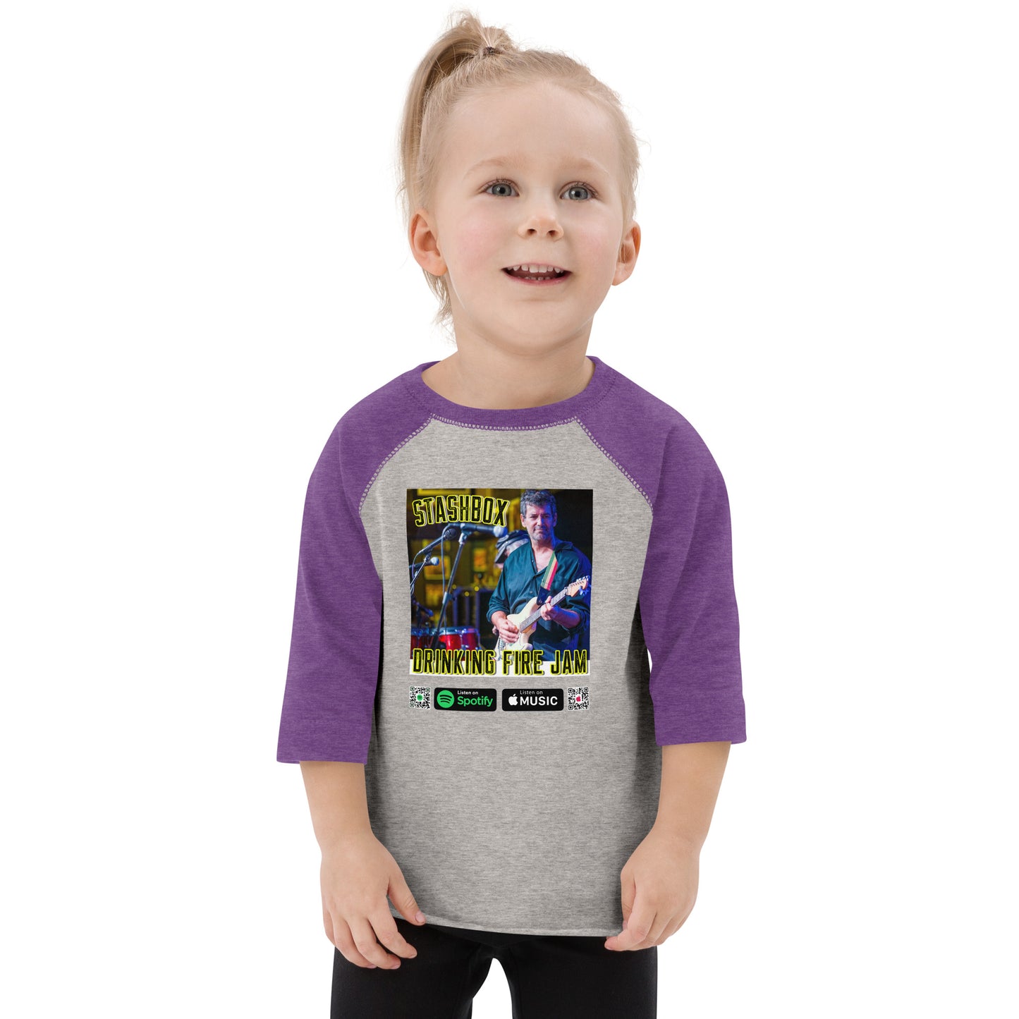 Toddler baseball shirt Drinking Fire Stashbox Design 004