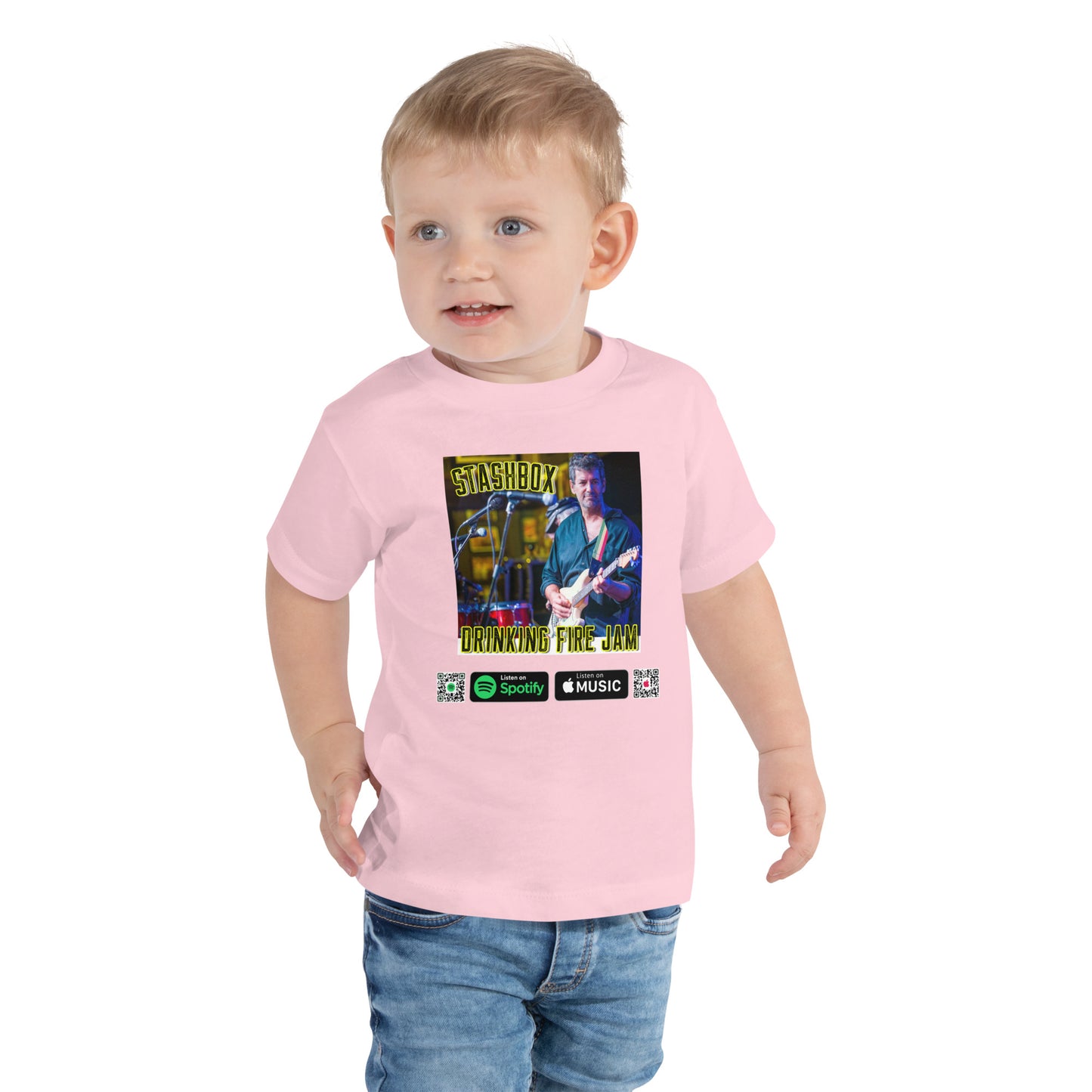 Toddler Short Sleeve T-Shirt Drinking Fire Stashbox 004