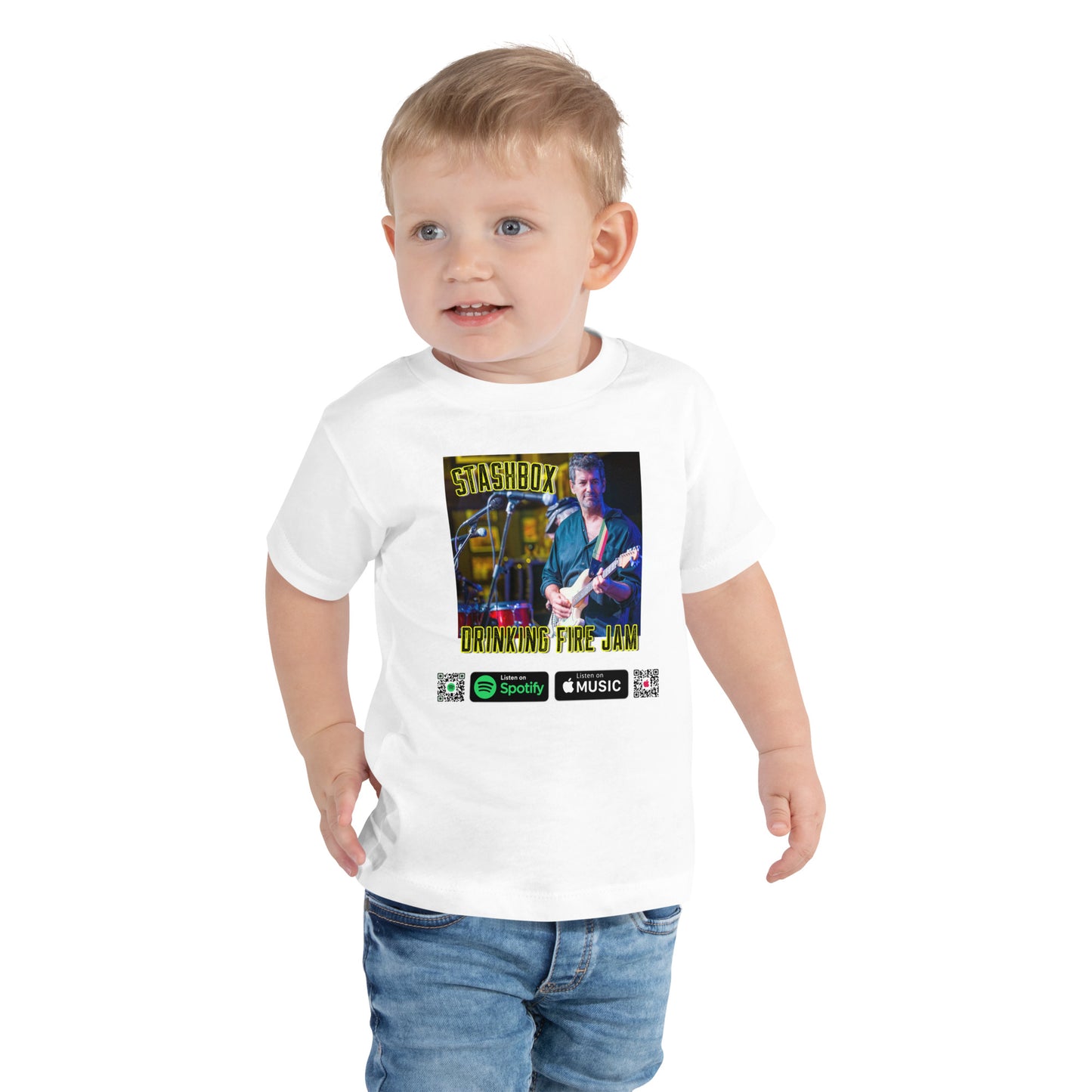 Toddler Short Sleeve T-Shirt Drinking Fire Stashbox 004